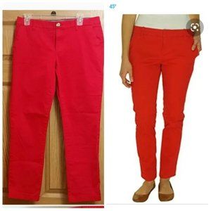 Tommy Hilfiger Red Chino Ankle Pants